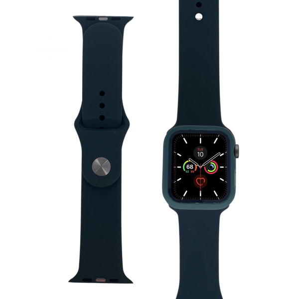 Dark Green Band and Case 2 in 1 for Apple Watch 1/2/3/4/5/6
