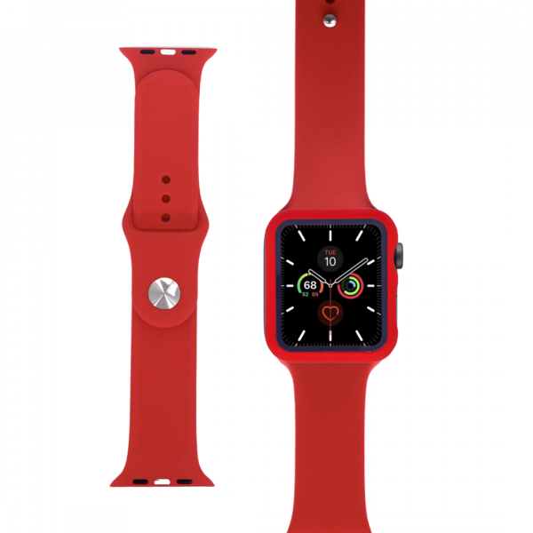 Red Band and Case 2 in 1 for Apple Watch 1/2/3/4/5/6