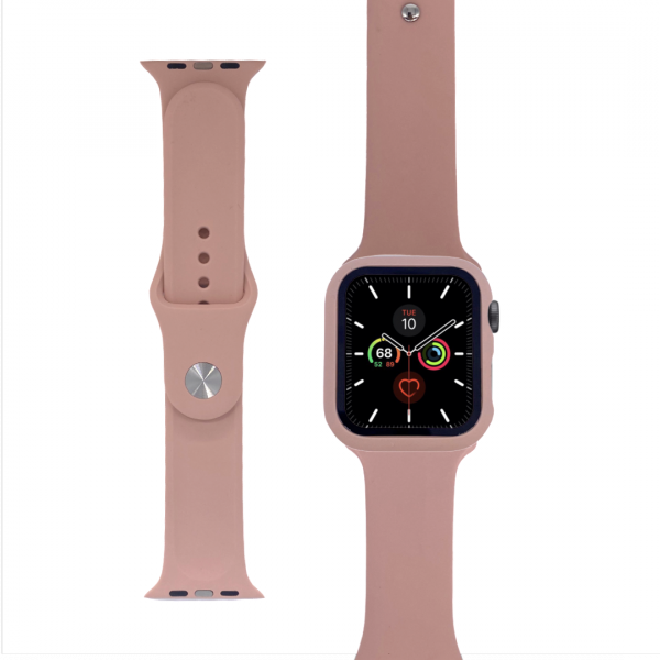 Pastel Pink Band and Case 2 in 1 for Apple Watch 1/2/3/4/5/6