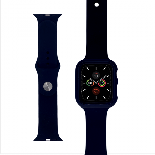 Black Band and Case 2 in 1 for Apple Watch 1/2/3/4/5/6