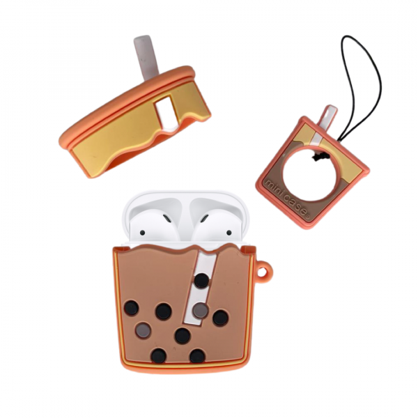 Orange Bubble Tea AirPods Protective Case ☕️
