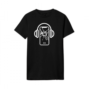 Headphones T-Shirt Black by TPS