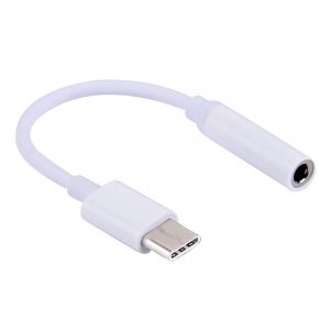 USB Type C to 3.5mm AUX Adapter White