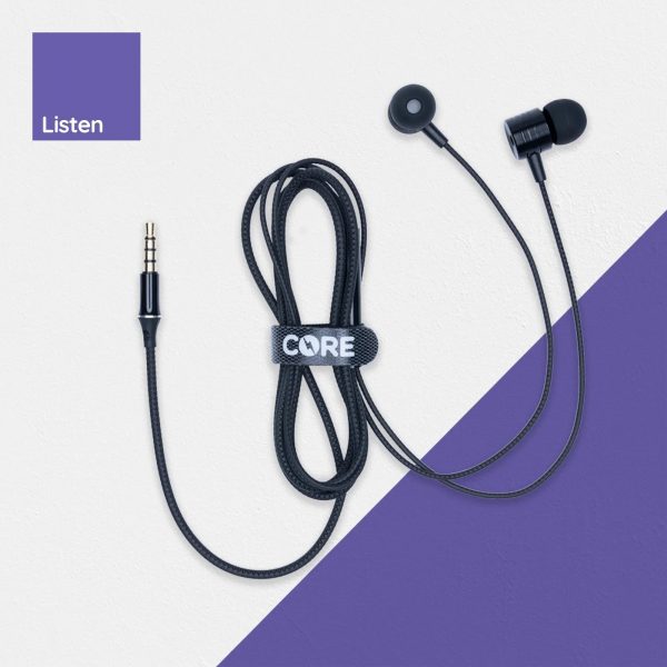 CORE Bolt 3.5mm Earbuds Black