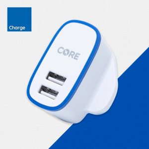 CORE Bolt Dual Port USB Wall Charger 3A