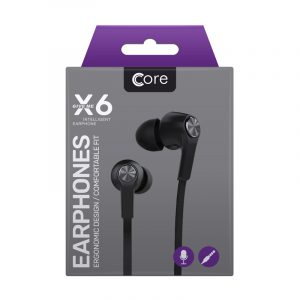 CORE X6 Earphones Black