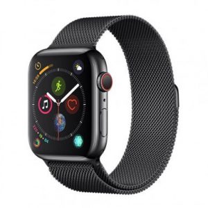 Devia Black Stainless Steel Milanese Loop Strap for iWatch
