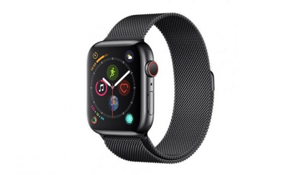 Devia Black Stainless Steel Milanese Loop Strap for iWatch