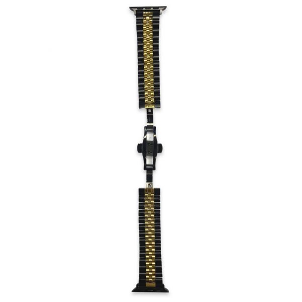 Black/Gold Stainless Steel Band for iWatch - Image 2