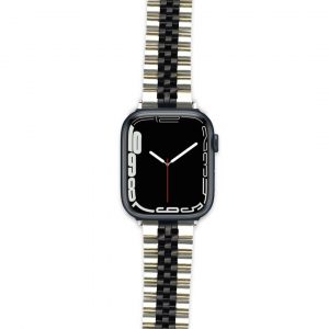 Stainless/Black Steel Band for iWatch