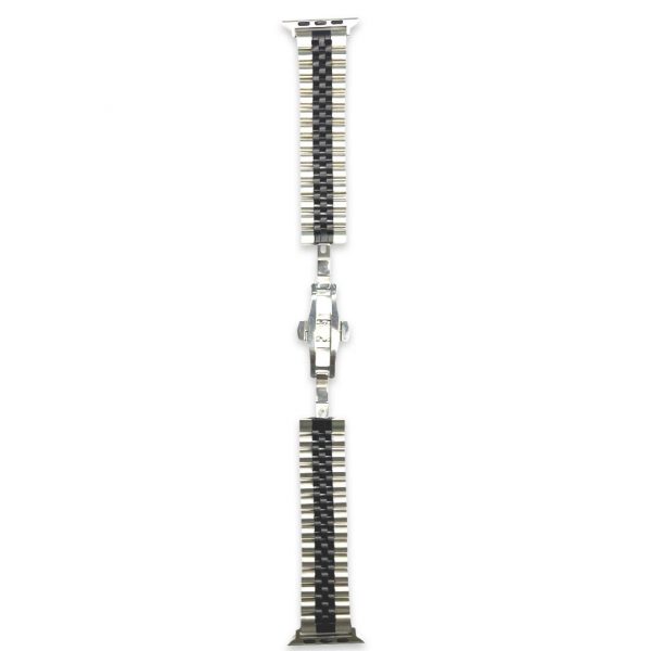 Stainless/Black Steel Band for iWatch - Image 3