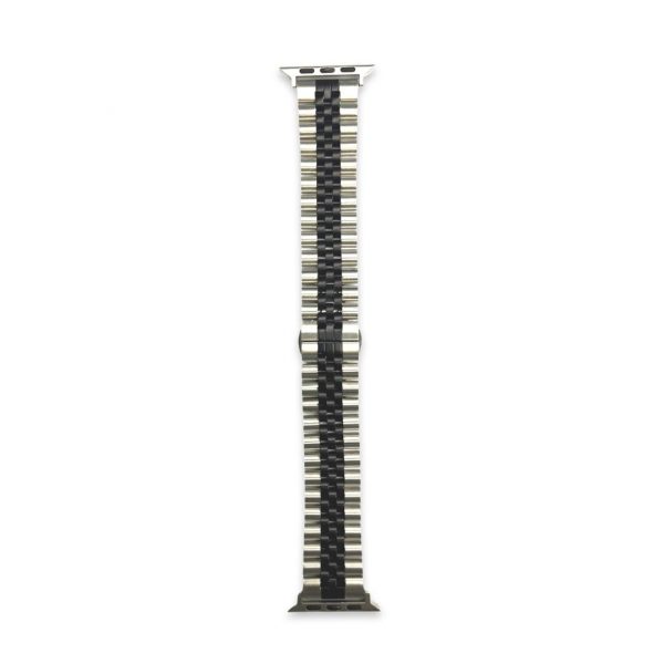 Stainless/Black Steel Band for iWatch - Image 2