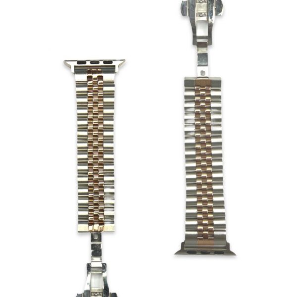 Stainless/Rose Gold Steel Band for iWatch - Image 4