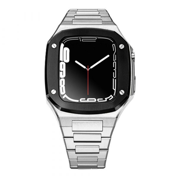 Stainless/Black Luxury Metal Bracelet and Case for iWatch