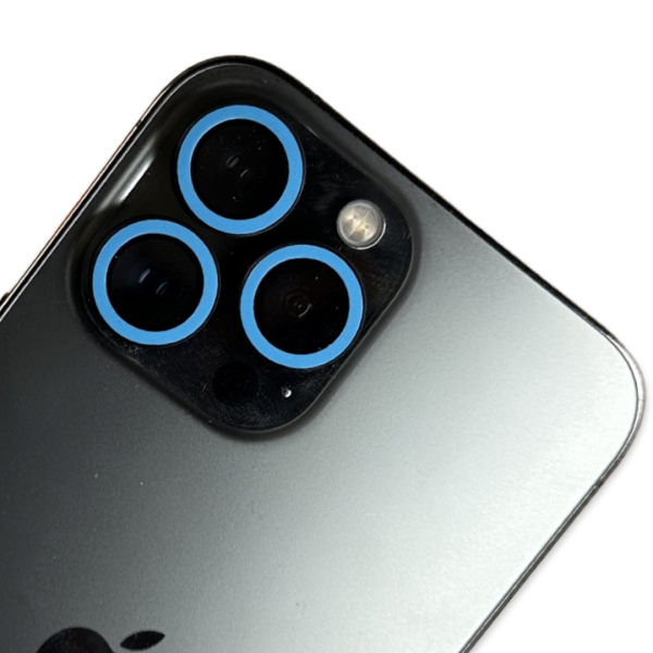 Blue Luminus Rear Camera Glass Protectors for iPhone 13 / 14 - Mini / Plus / Pro / Pro Max Models ( as seen on TikTok )
